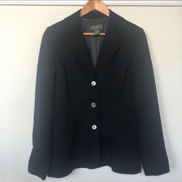Women’s Eddie Bauer black blazer size 6 - Picture 1 of 7